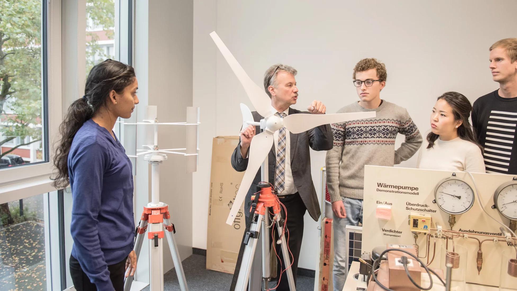 Professor Explaining About Wind Energy